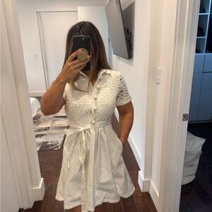 Alexis White Eyelet Mini Dress